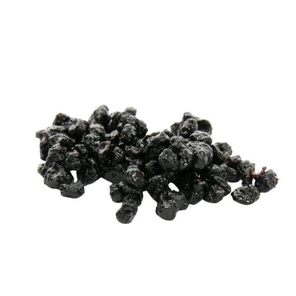 Pile of blueberries on a white background
